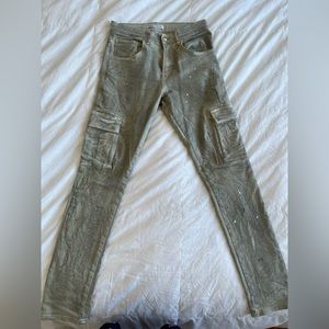 Zara denim skinny cargo pants